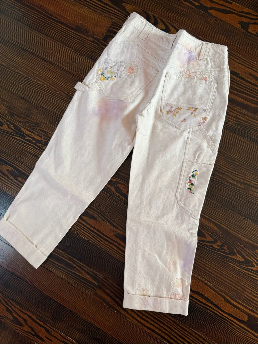 Free People Garden Embroidered Jeans